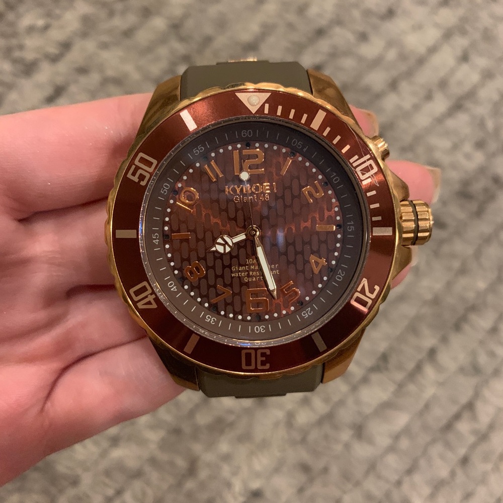 KYBOE! Army Green and Gold Large Face Watch
